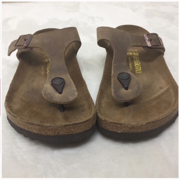 Birkenstock Shoes - Birkenstock Gizeh Thong Sandals Brown 38